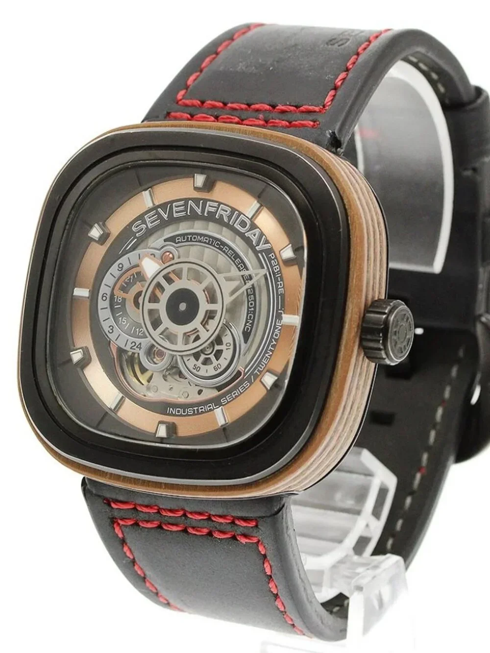 SEVENFRIDAY Woody SF-P2B/03-W672 Natural wood case Automatic Men's Watch_963229
